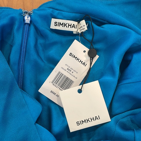 ⏰ NEW Simkhai Giana satin gown backless dress size 6 - Picture 6 of 8